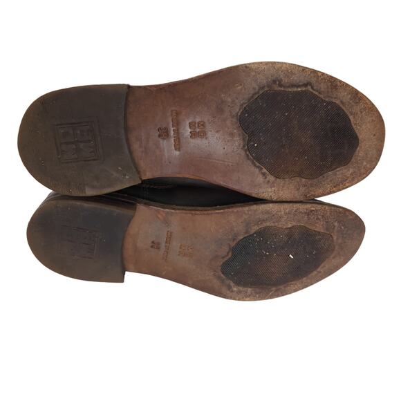 Moma Chelsea Boots Brown Leather Ankle Booties EU 38 Back Zipper - Picture 7 of 7